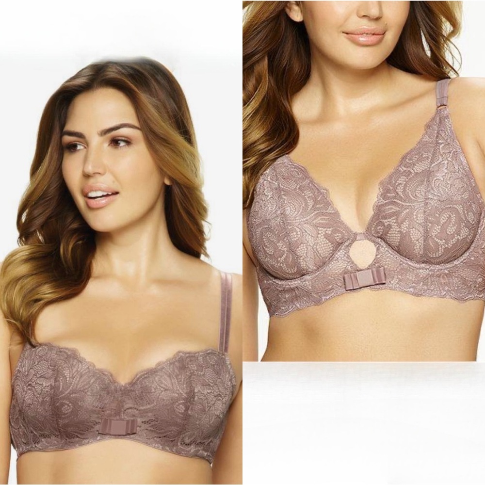 Paramour by Felina Sophia Longline Unlined Bra 32D NWT - Picture 4 of 11